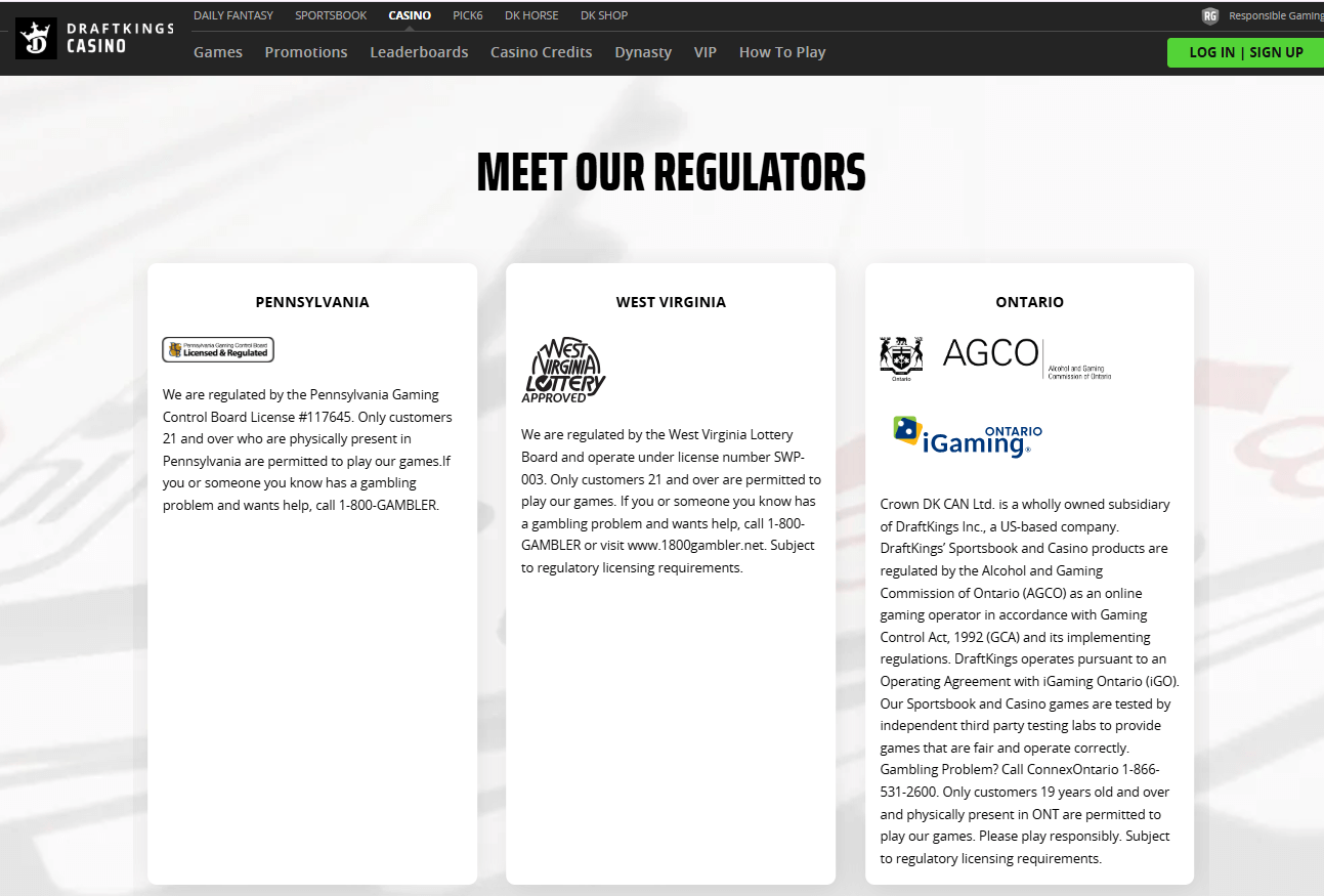 Draftkings Regulators